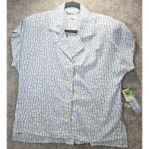 Vintage 80s Laura Henson Blouse Top Flowing Business Secretary USA Made Women 10